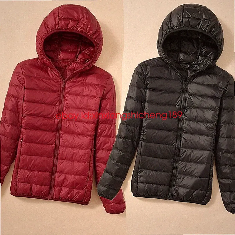2026 Ultraleicht Damen jacke Daunen Kapuze Winter jacke Daunen jacke Mantel Neu