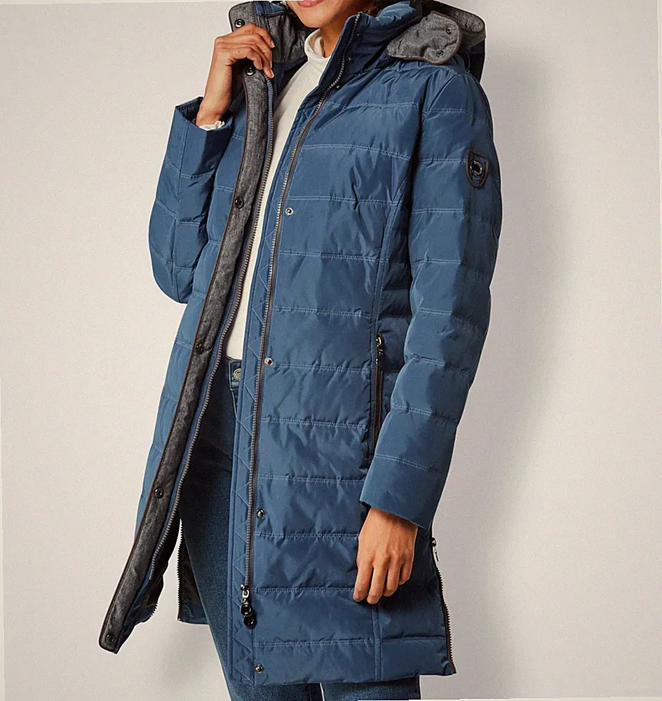 Blauer Daunenmantel Damen