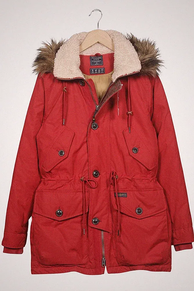 Abercrombie & Fitch Jacke Herren Anorak Jacket Kurzmantel Gr. M Daun... #go1rk45
