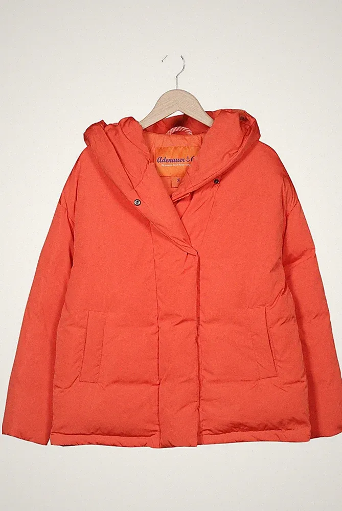 Adenauer & Co Jacke Damen Anorak Jacket Kurzmantel Gr. S Daunen Orange #uwm5pov