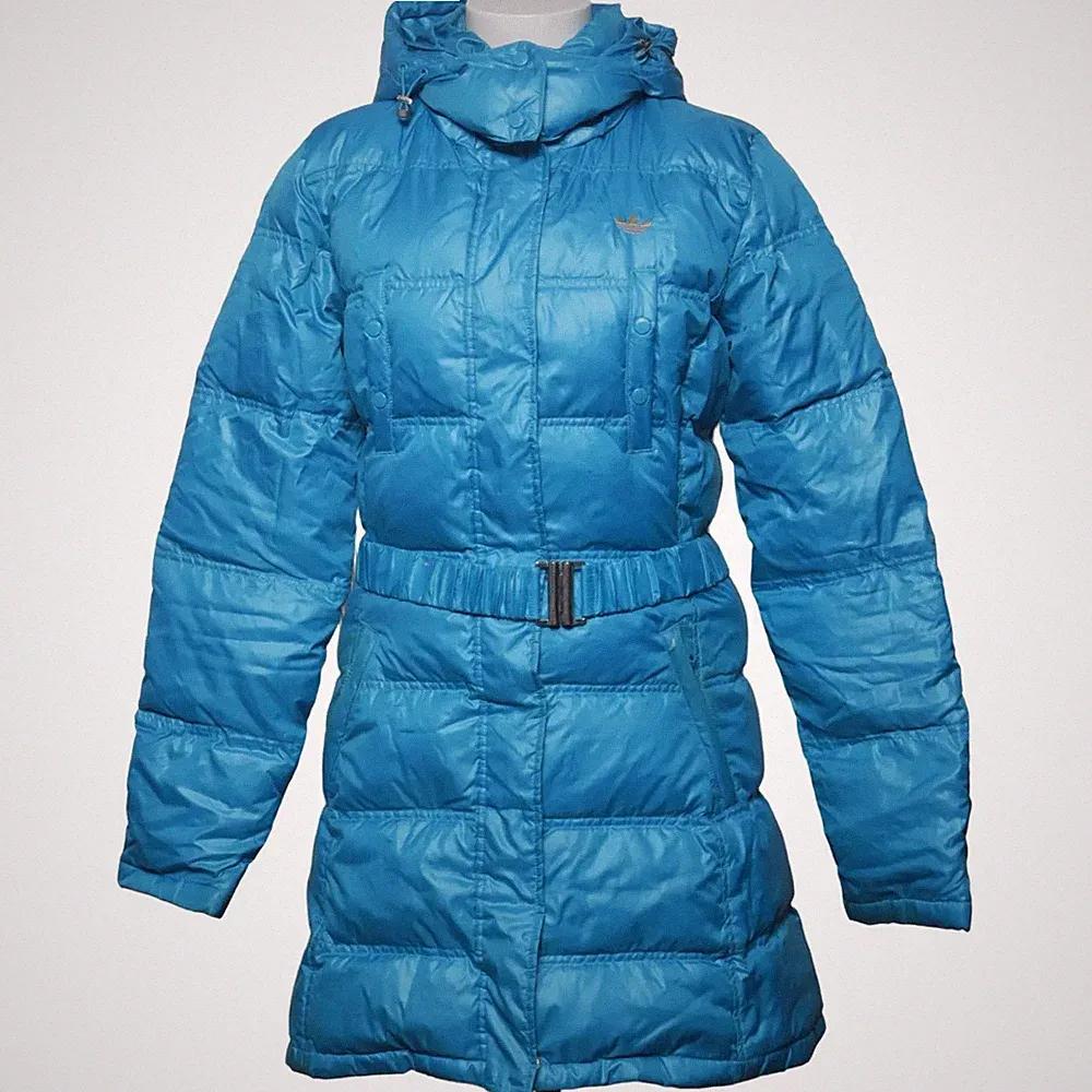 Adidas, Daunenmantel, Damen, Größe: 40, Blau #7Tw