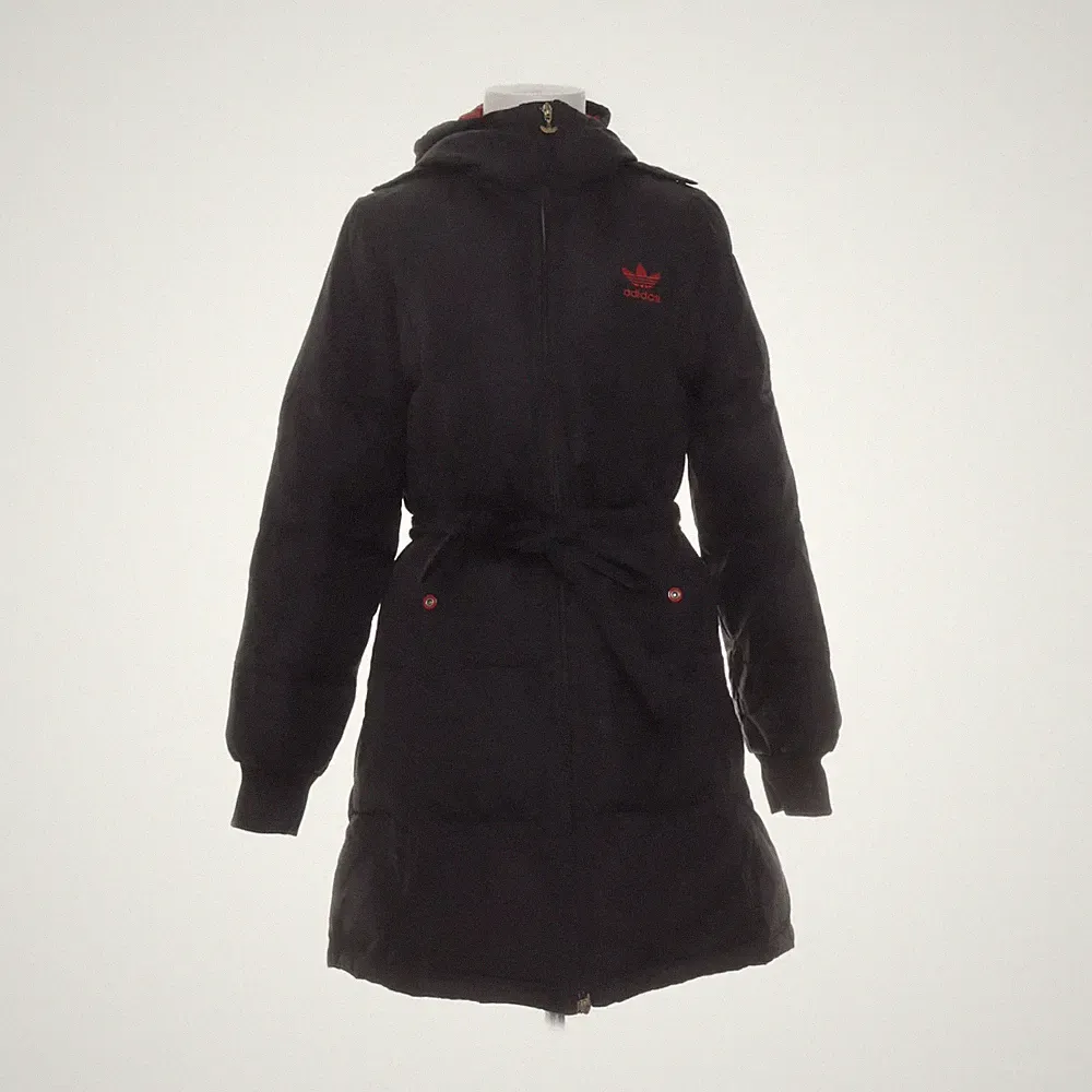 Adidas, Daunenmantel, Damen, Größe: 40, Schwarz/Rot, Sonstiges #t5y