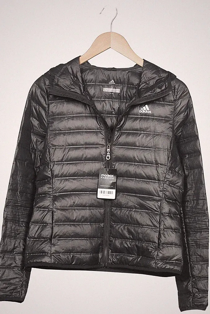 adidas Jacke Damen Anorak Jacket Kurzmantel Gr. S Daunen Schwarz #1ft2h30