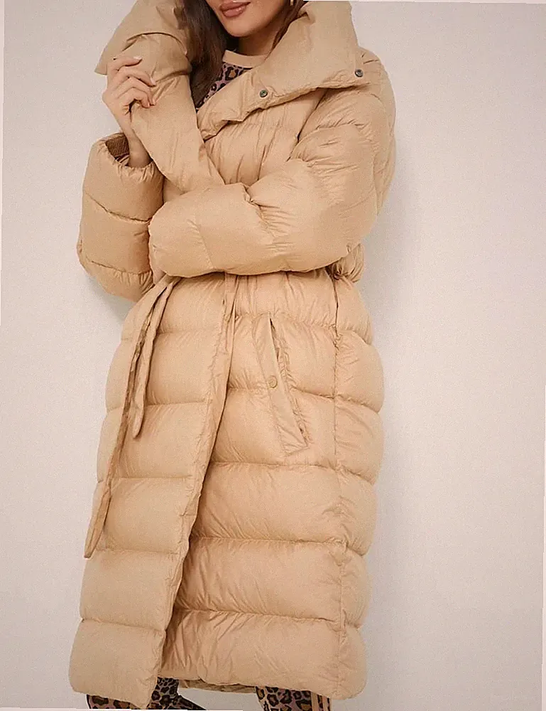 ADIDAS Originals Damen Winter Daunen Pufferjacke Stepp Mantel Beige Neu