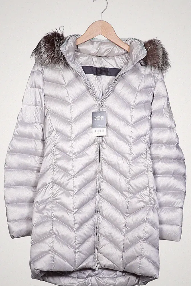 Airfield Mantel Damen Jacke Parka Gr. EU 38 Daunen Silber #qh85hzf