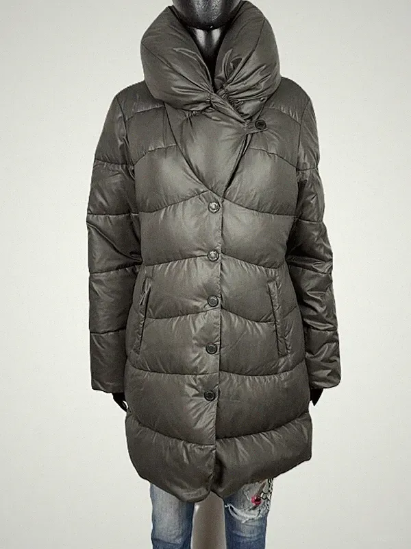 Armani Collections Damen Daunenjacke 42 Gänsedaunen lang grau Wintermantel