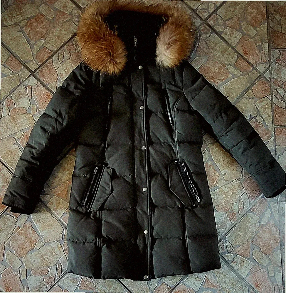 Ausgefallener Echtpelz Winter Parka