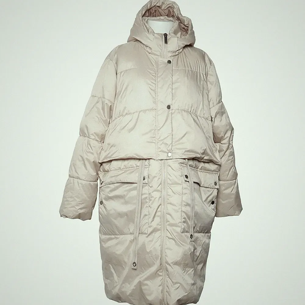 B.Coastline, Daunenmantel, Damen, Größe: 48, Beige, Einfarbig #srE