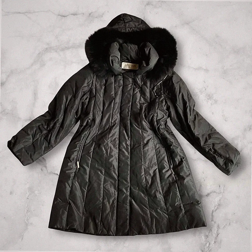 BALMAIN Daunenmantel M Schwarz Damen