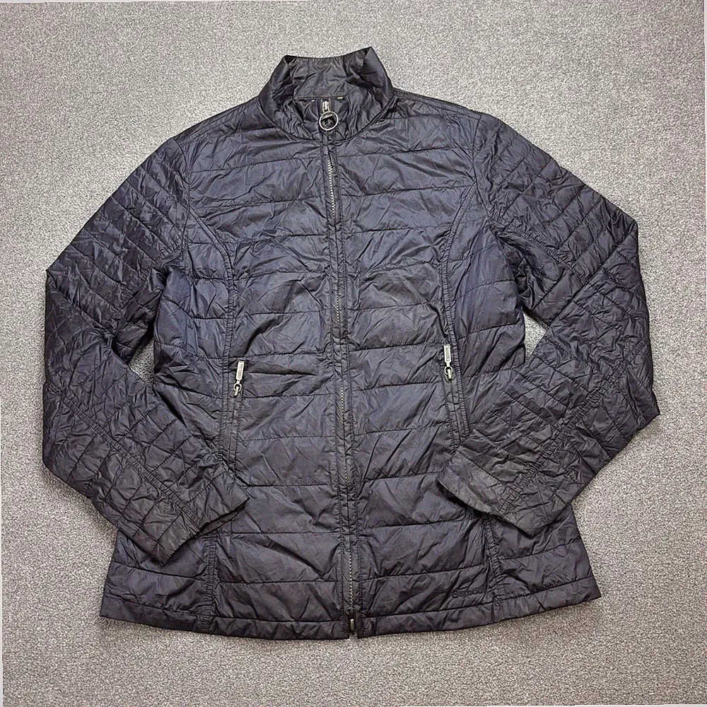 Barbour Jacke Damen mittelblau Daunen Puffer Jagd Country Feldmantel Lady