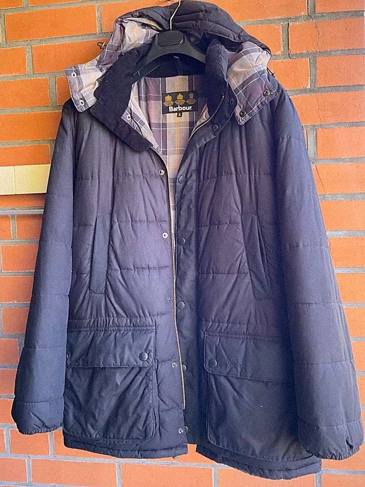 Barbour Wachjacke Hemmingford Caban wie Daunenjacke mit Kapuze Mantel Gr.XL