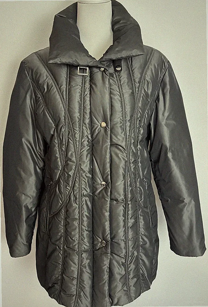 Basler Damen Daunen Mantel Langarm Grau Gr.38