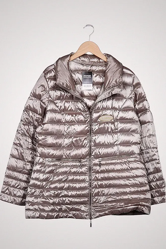 Beaumont Jacke Damen Anorak Jacket Kurzmantel Gr. XL Daunen Silber #mpkum1x