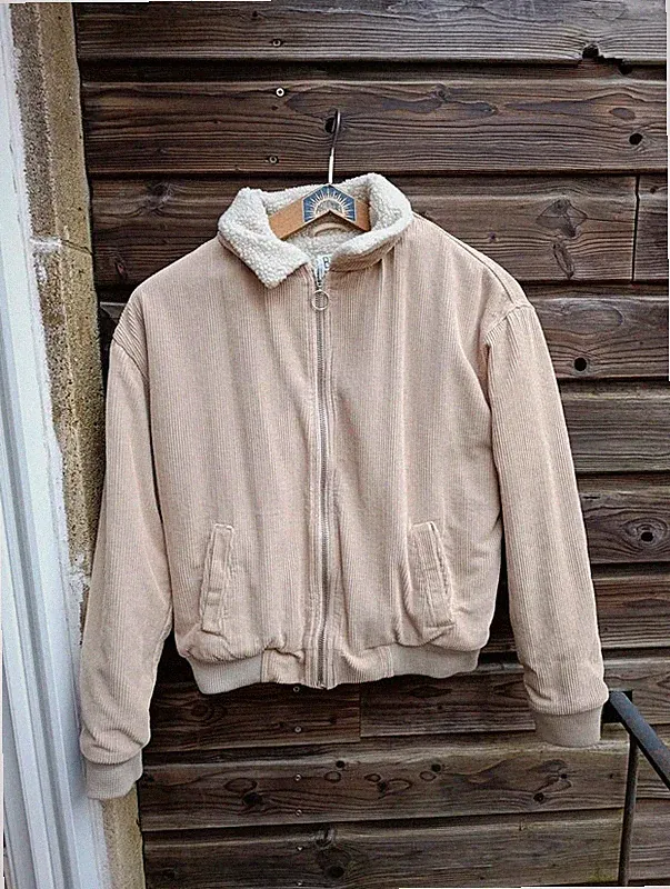Beige Rippsamt Jacke gefüttert Moumoute - BDG Urban Outfitters - M (38)