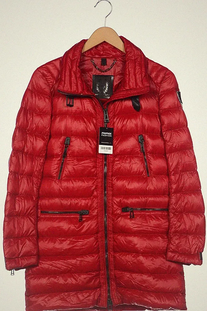 Belstaff Mantel Damen Jacke Parka Gr. 40 Daunen Leder Rot #o8ny19w