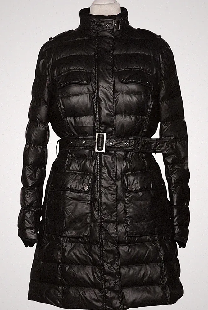 Belstaff Mantel Damen Jacke Parka Gr. L Daunen Schwarz #cl59m58