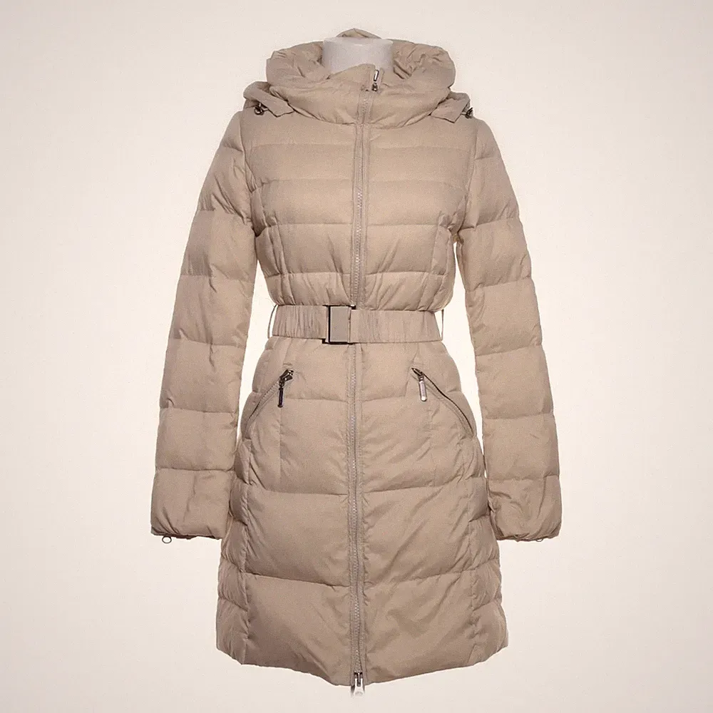 Benetton, Daunenmantel, Damen, Größe: 40, Beige, Daune/Feder, Einfarbig #IWH