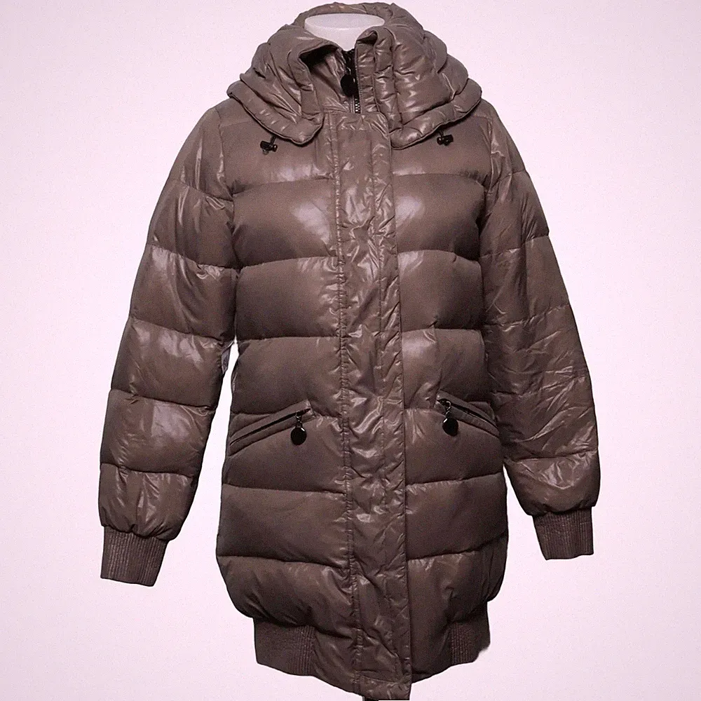 Benetton, Daunenmantel, Damen, Größe: 42, model: frost, Beige, Daune/Feder #3lf