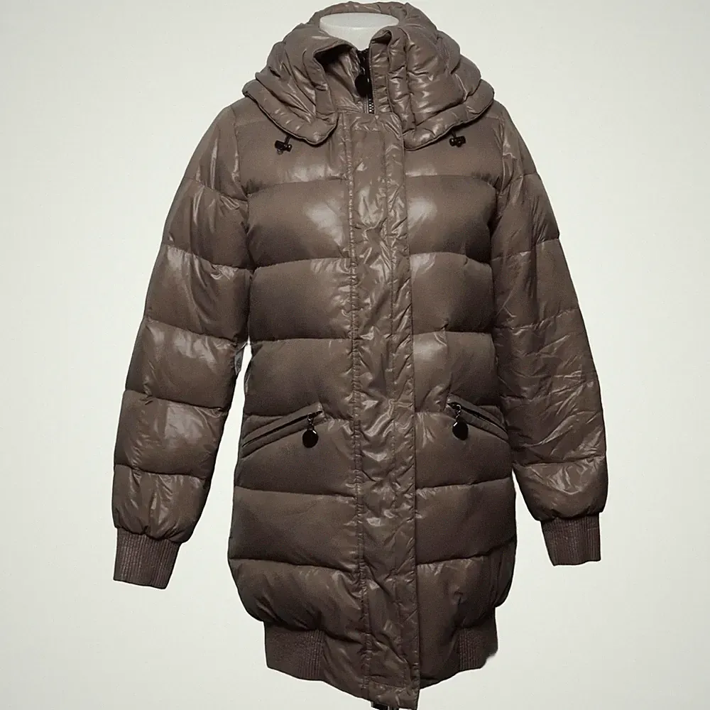 Benetton, Daunenmantel, Damen, Größe: 42, model: frost, Beige, Daune/Feder #3lf