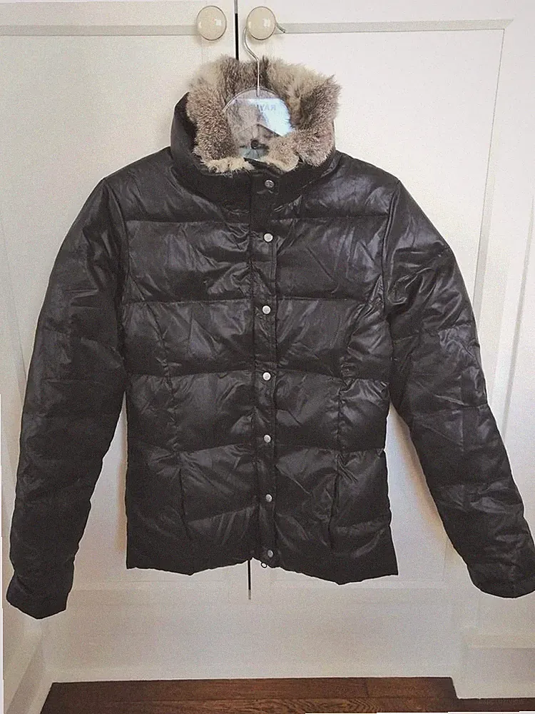 BERENICE KRISTA DAUNENJACKE GR 34 XS DAMEN MANTEL FEDER DAUNEN JACKE JACKE SCHWARZ