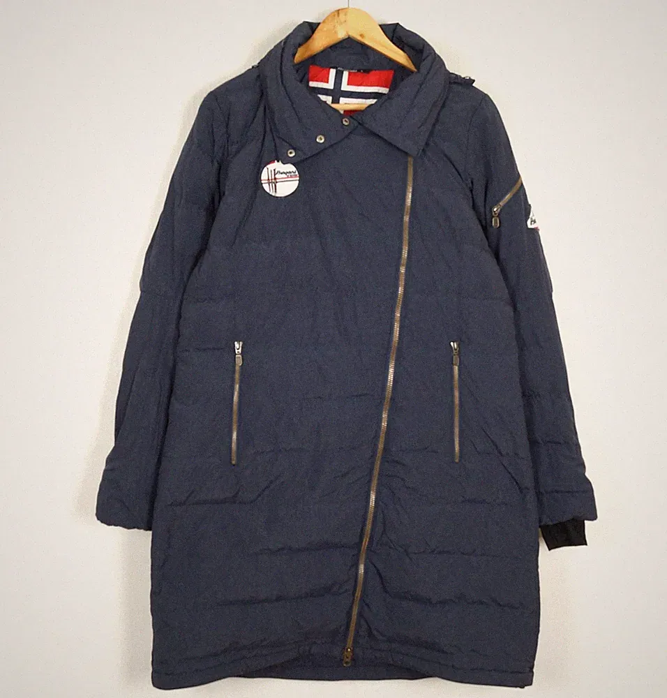 BERGANS OF NORWAY Damen Steppjacke Größe L 7500 BODO DAUNEN LADY MANTEL Blau