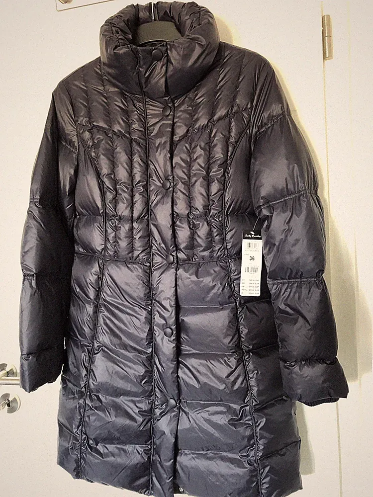 Betty Barclay Daunen Mantel Gr.36 Damen Jacke Blau Neu Mit Etikett UVP 229€