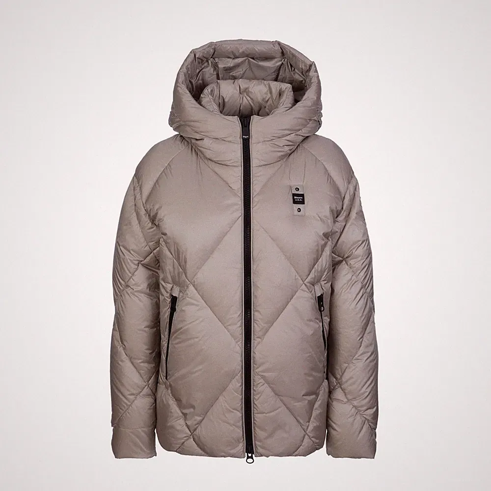 Blauer Lamartine Daunenjacke Damen Winterjacke Steppjacke Mantel Parka