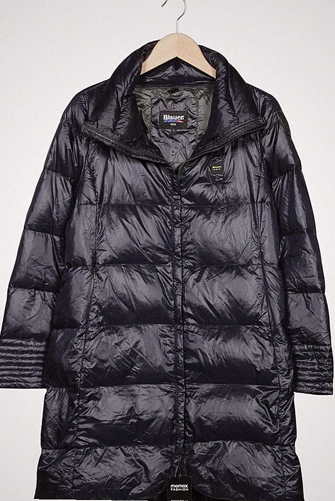blauer Mantel Damen Jacke Parka Gr. S Daunen Marineblau #d7a58dz