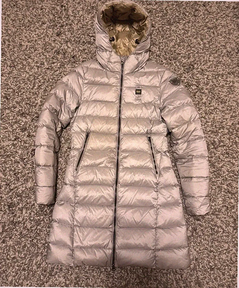 Blauer USA Damen Daunenmantel, Größe S Silber