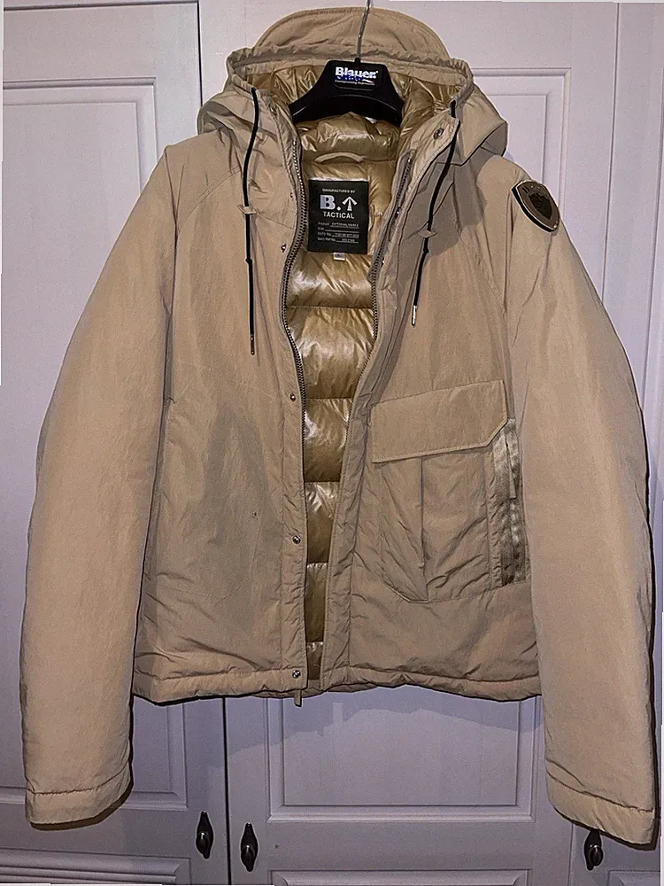Blauer USA Daunenjacke Wintermantel Herren L Beige Neu Ungetragen Outlet B-Ware