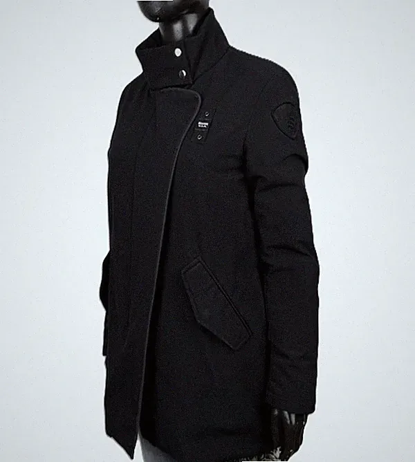 Blauer USA Daunenmantel Damen S Blau Gänsedaunen Parka Lang Winter