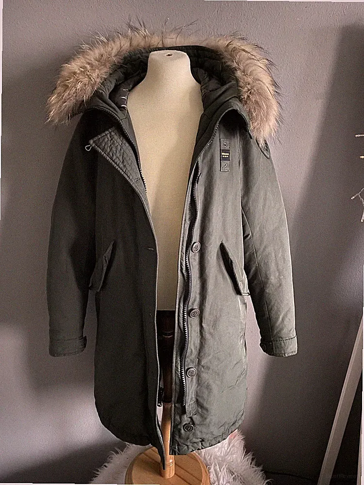 Blauer USA Daunenmantel, Wintermantel, Parka in XS