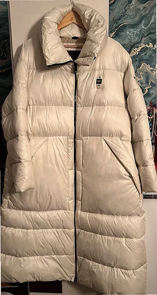 Blauer USA Mantel Daunen Puffer Creme Weiß Gr.44 46 XL UVP440,00 Top!!!