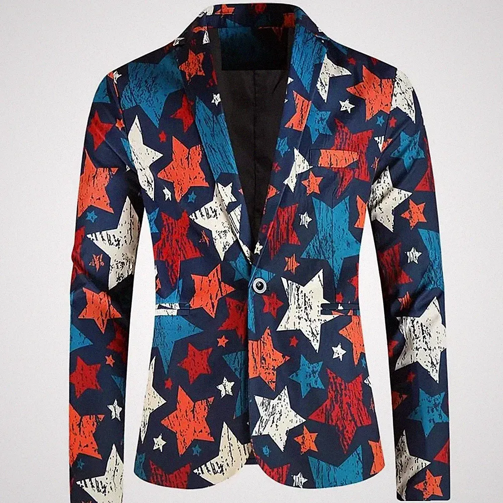 Blazer Street Luxury Fantasia Sterne Multicolor Slim Fit CF74814 Herren