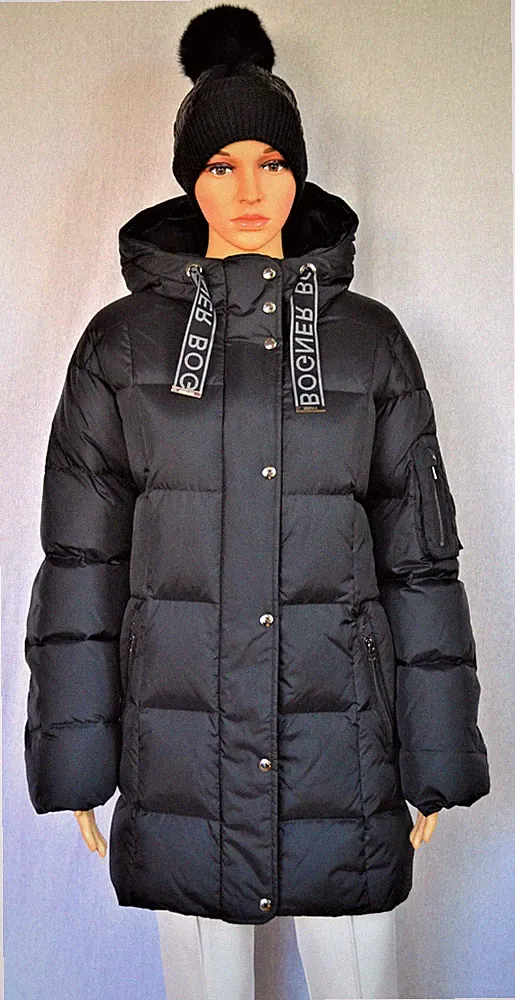 BOGNER FANJA D DAMEN DAUNENMANTEL MANTEL JACKE SCHWARZ UVP 995 € Gr 42 44 NEU