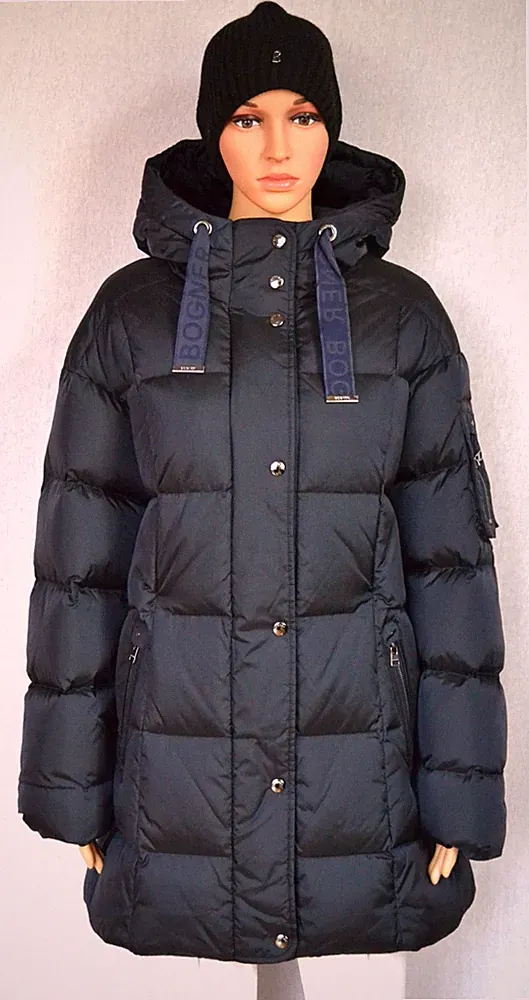 BOGNER FANJA DAMEN DAUNENJACKE MANTEL JACKE BLAU UVP 995 € Gr 44 46 2XL 3XL NEU