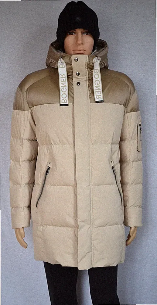 BOGNER JONES D HERREN DAUNEN JACKE PARKA KURZMANTEL BEIGE UVP 995 € Gr 50 L NEU