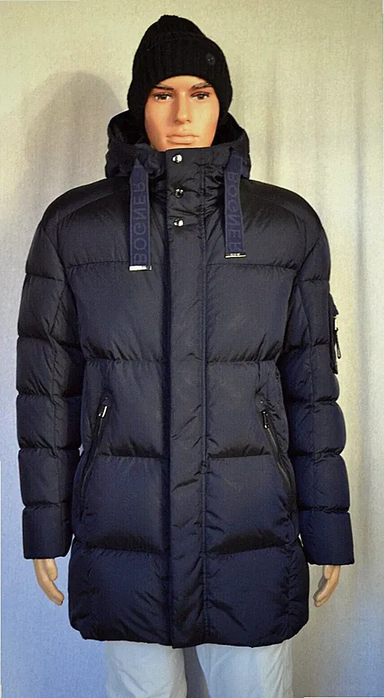 BOGNER JONES HERREN DAUNEN JACKE KURZMANTEL BLAU LOGO UVP 995 € Gr 58 4XL NEU