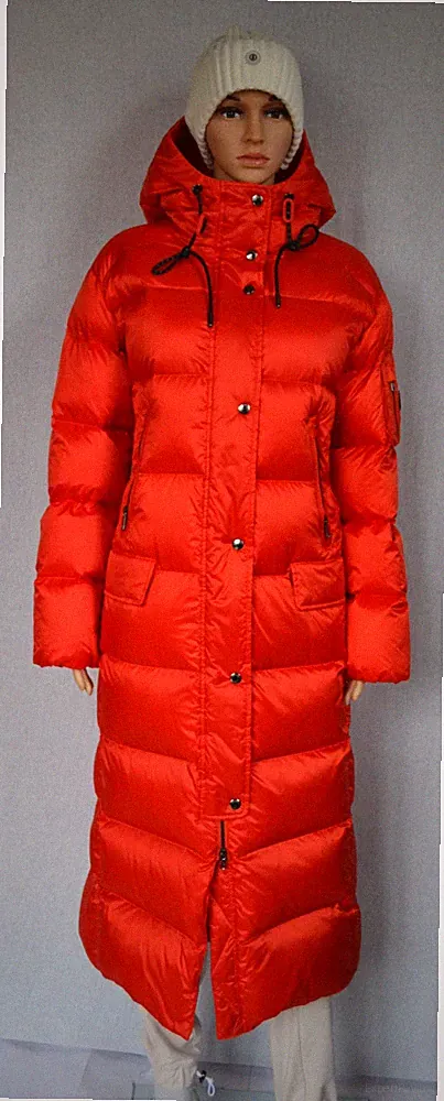 BOGNER JONNA DAMEN DAUNENMANTEL lange MANTEL ROT UVP 1195 € Gr 36-38 S-M NEU