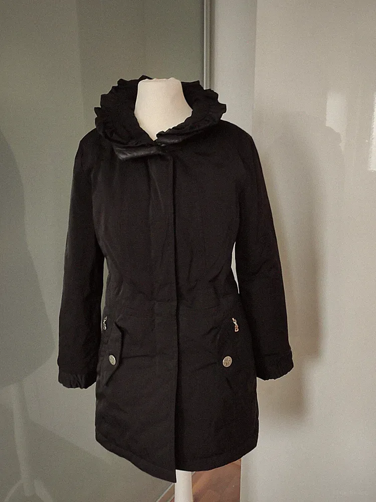 Bogner Leichter Daunenmantel Schwarz XS/34