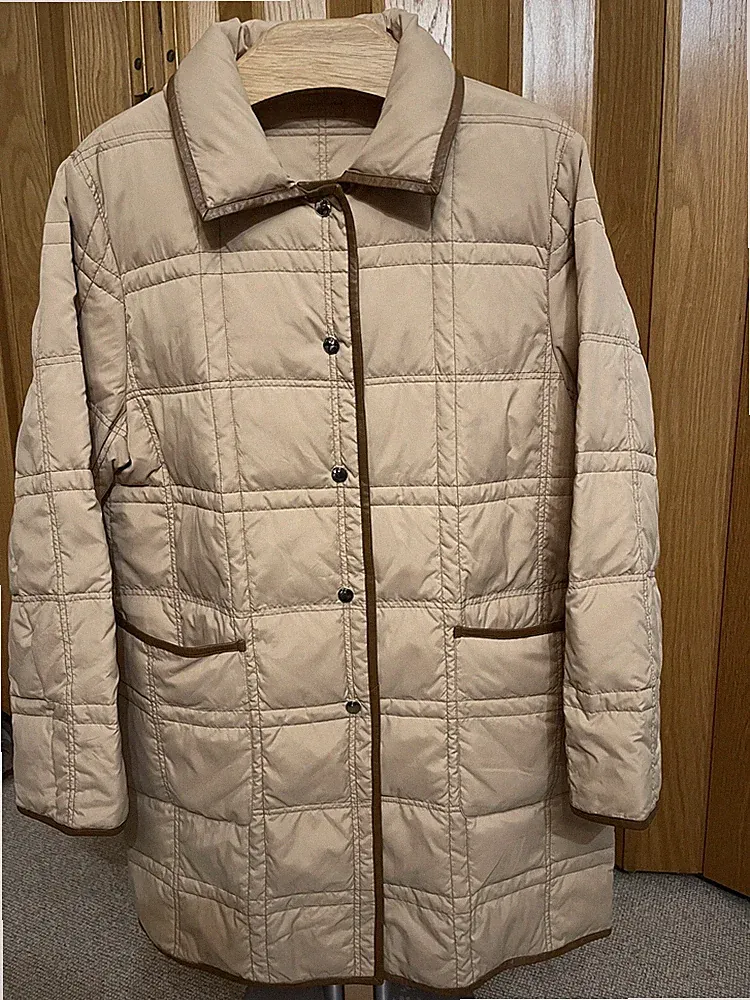 Bogner Mantel Daunen Damen beige Gr 42 (512).