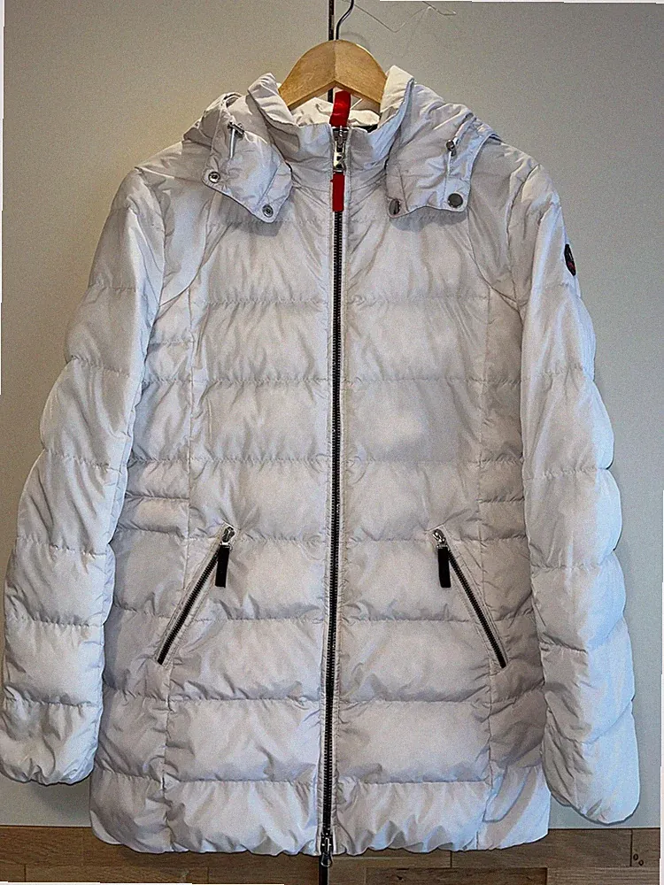 Bogner Mantel Daunenmantel Damen Weiß Gr. 36 S Winterjacke Daunen