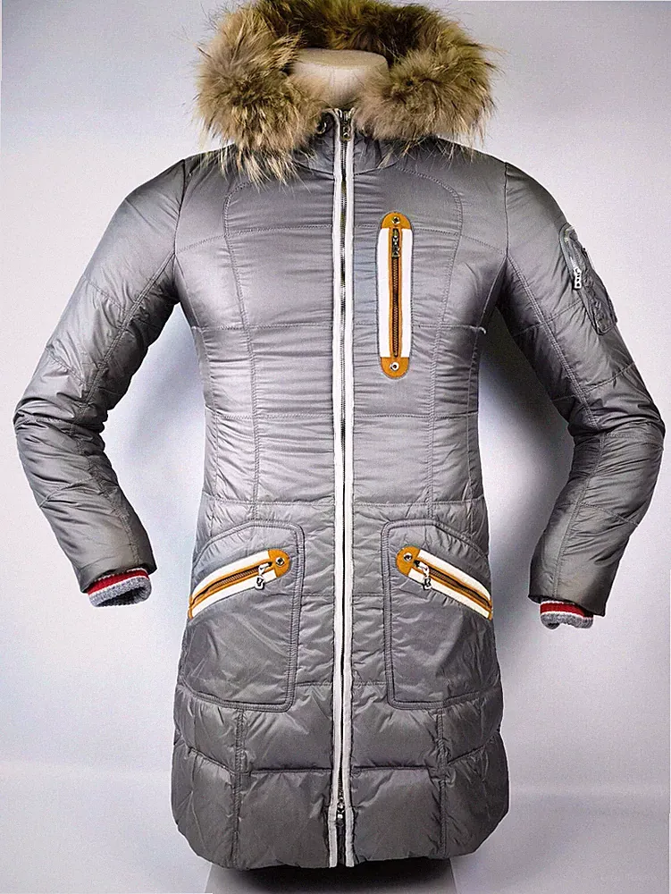 Skifahren Langer Daunenmantel