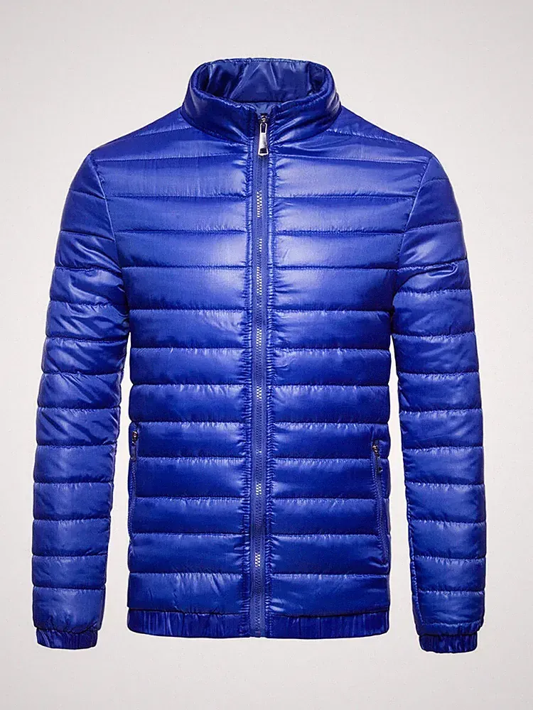 Bomberjacke Daunenjacke Sport Synthetisch Herrenmode Blau Kurz Mode Heiß 1059