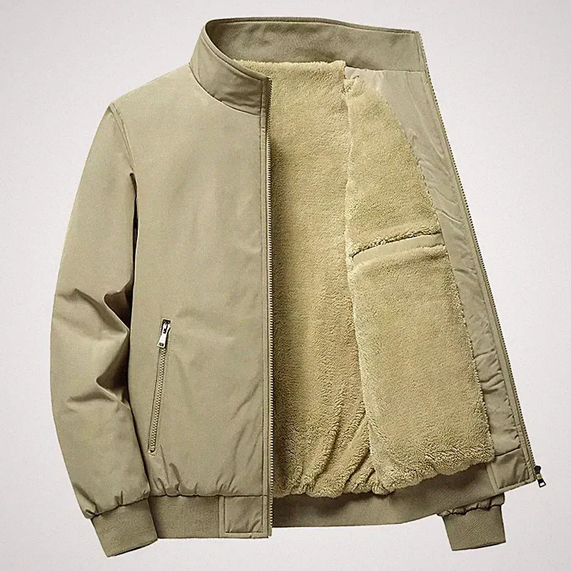 Bomberjacke Daunenjacke Synthetisch Herrenmode Samt Kurz Taschen Mit Scharnier