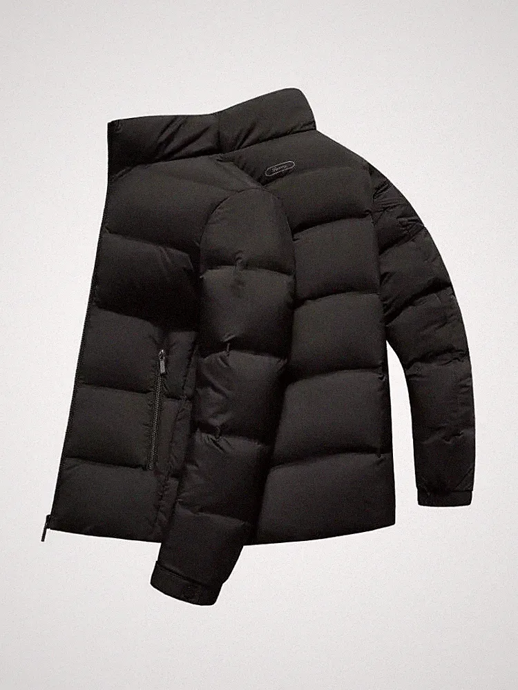 Bomberjacke Daunenjacke Synthetisch Mode Schwarz Herren Kurz Abzugshaube 072312