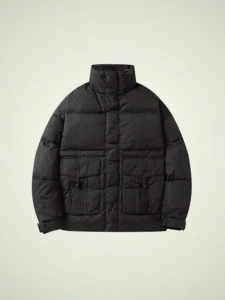 Bomberjacke Daunenjacke Synthetisch Mode Schwarz Herren Kurz Taschen Mit