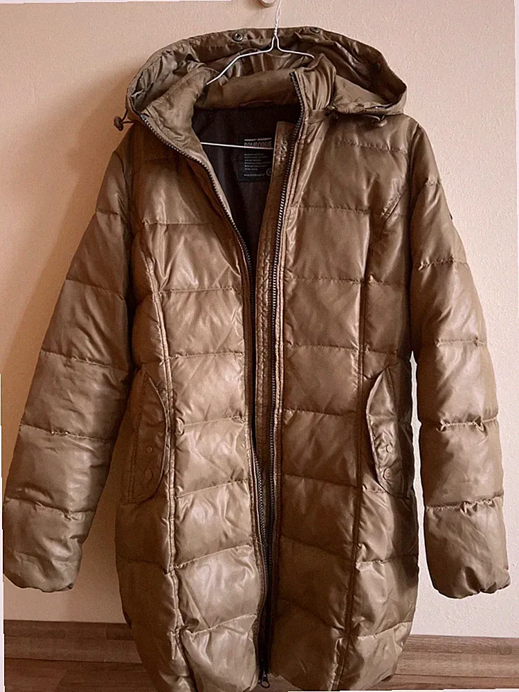 BOMBOOGIE Damen Daunen Mantel mit Kapuze Size 2 (Gr. XS)