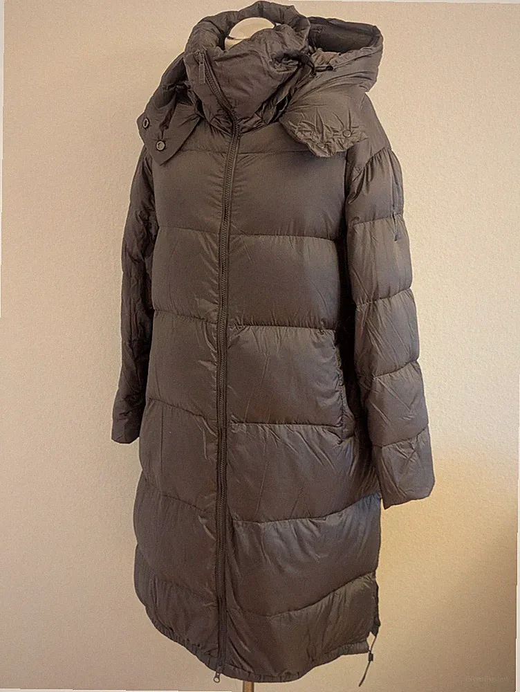 Boomboogie Mantel Wintermantel Daunenmantel Grau Silber Oversize S M 36 38 Top