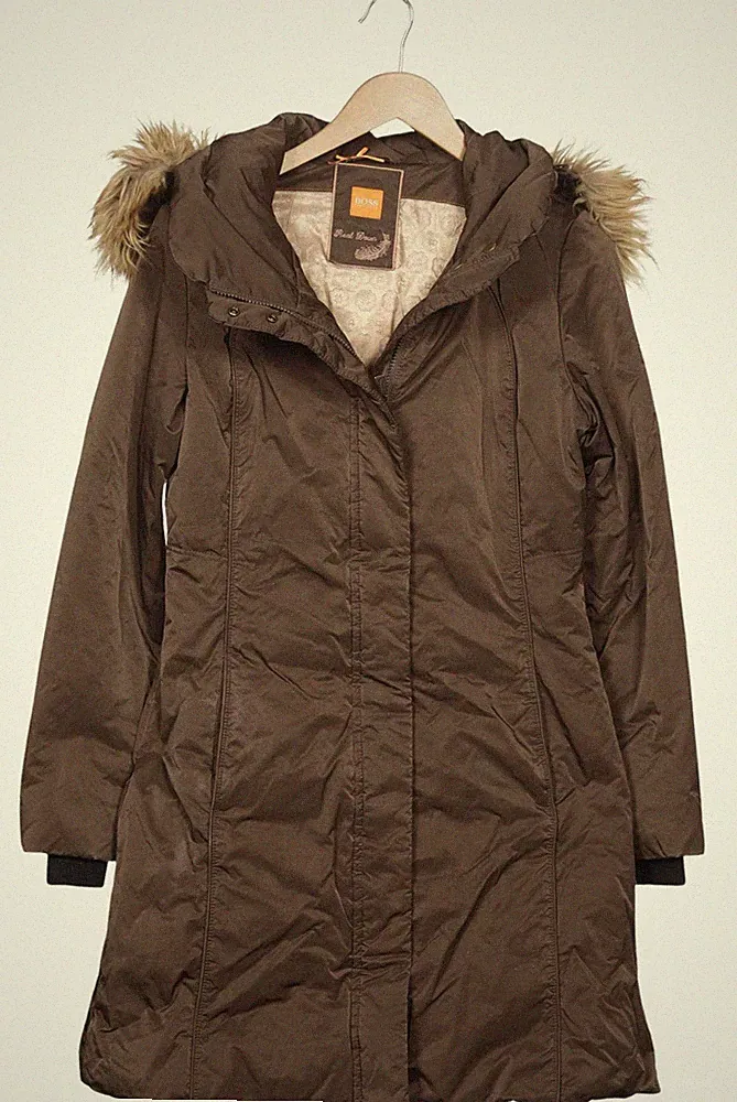 Boss Orange Mantel Damen Jacke Parka Gr. 36 Daunen Braun #gwkjsm7